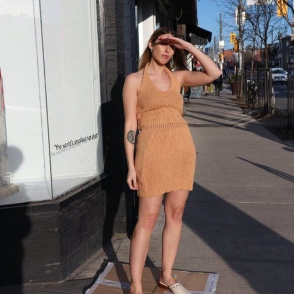 Paloma Wool Tops - Paloma Wool Bien Top and Carolina Skirt Set in Peach Small